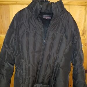 Women's Black Quilted Jacket By M. Julian SZ XXL